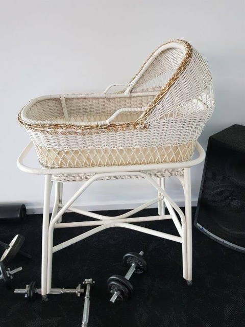 white cane bassinet